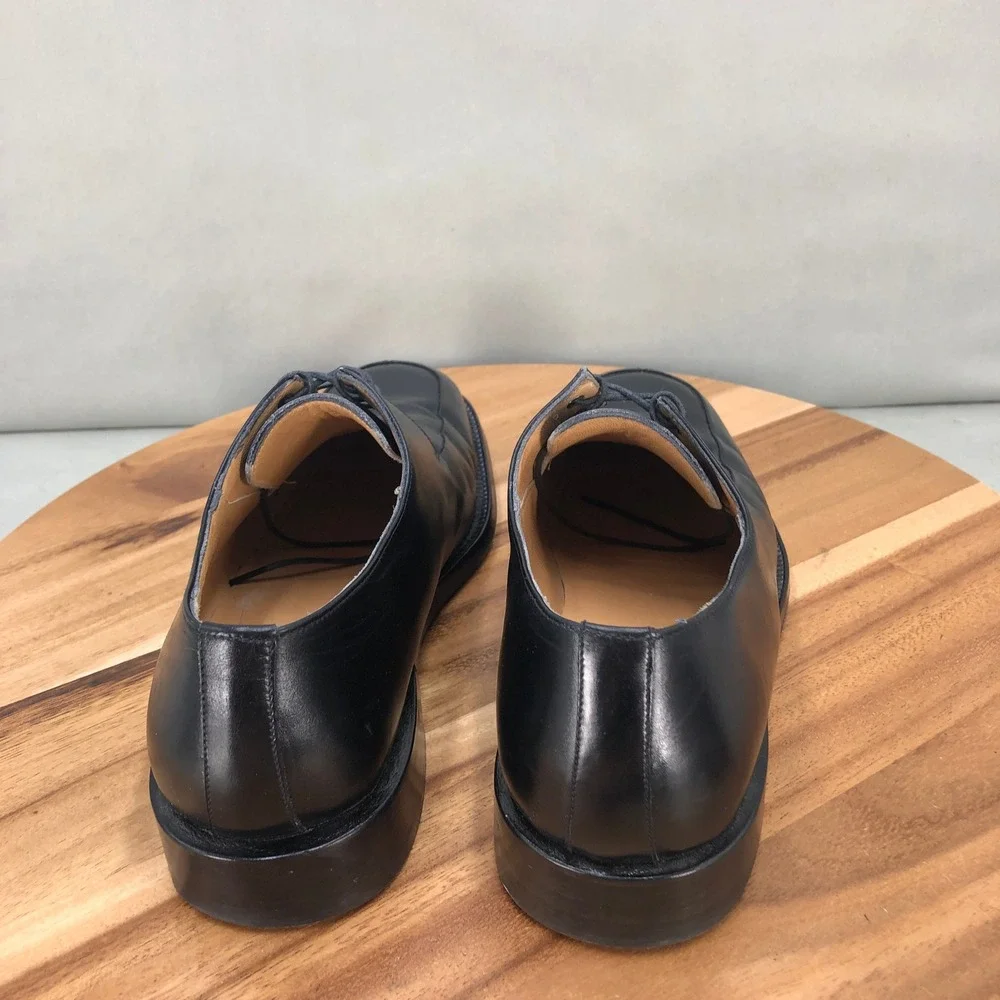 Bruno Magli Split Toe Oxford Dress Shoes Black Leather Mens 8.5 M Lace Up